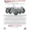 Service Caster 6'' Thermoplastic Rubber Wheel Swivel 1-3/4'' Expanding Stem Caster Set 2 Brakes, 4PK SCC-EX20S614-TPRB-2-PLB-2-134 - alternate 2